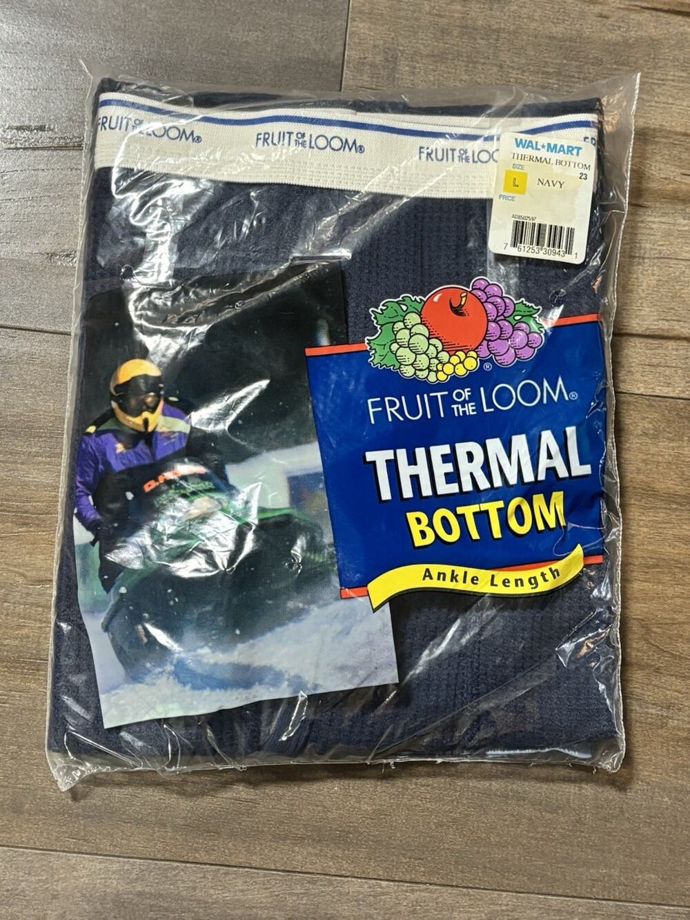 2001 Fruit of the Loom Thermal Bottom Ankle Length L Natural Unused